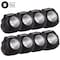 Pure Garden Solar Rock Lights 8-Pack, Waterproof LEDs for Paths, Garden, Outdoor Lighting Set, Black 50-21-8 - alternate 2